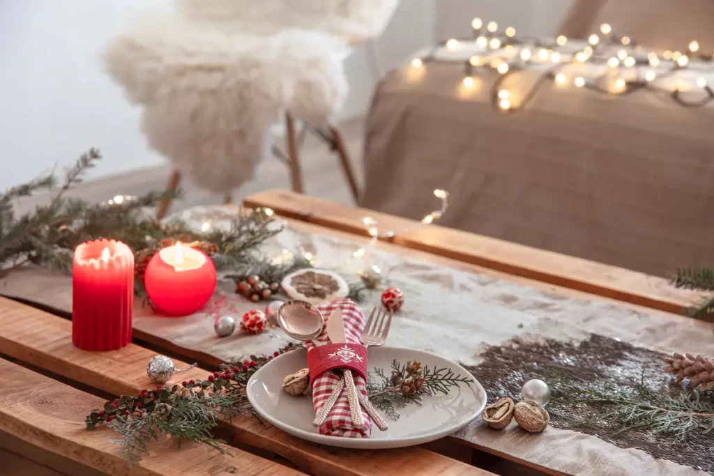 Table ready for christmas