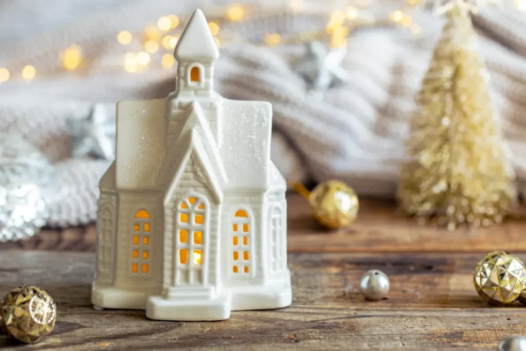 Metallic decoration for christmas
