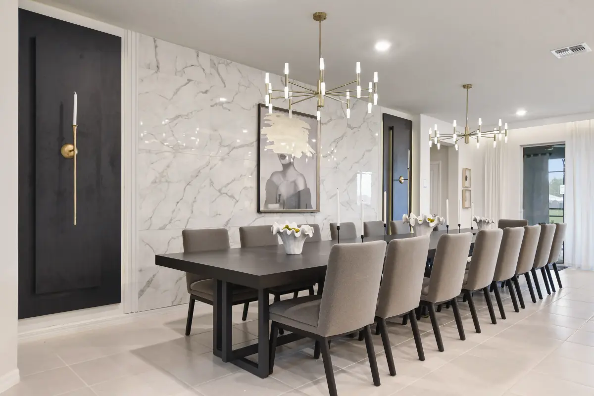 Luxury table in a dining room