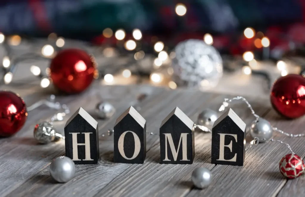 Metallic christmas home