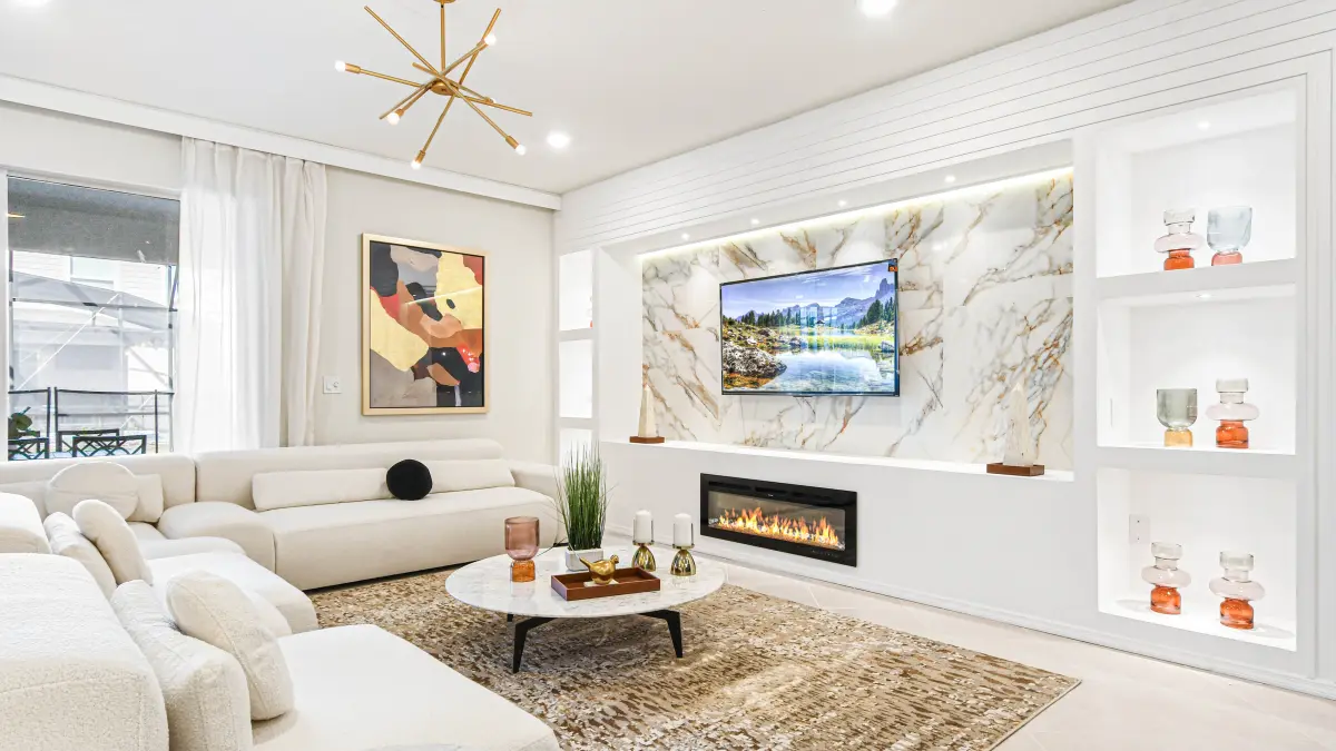 White living room